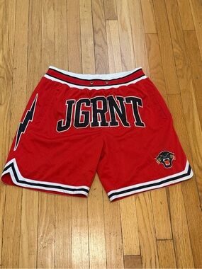 Jugrnaut Red Athletic Mesh Shorts